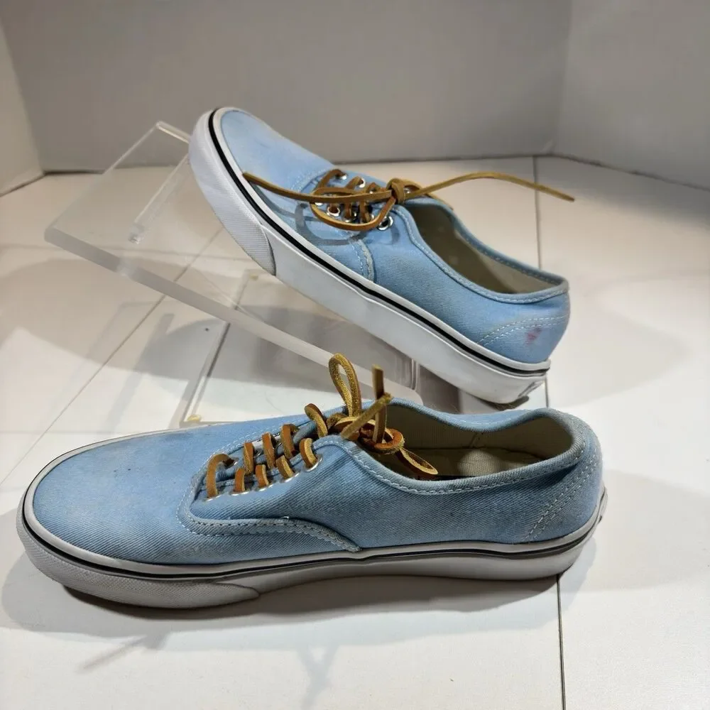 Vans Authentic Brushed Twill Baby Blue Unisex Sneakers M7/W8.5